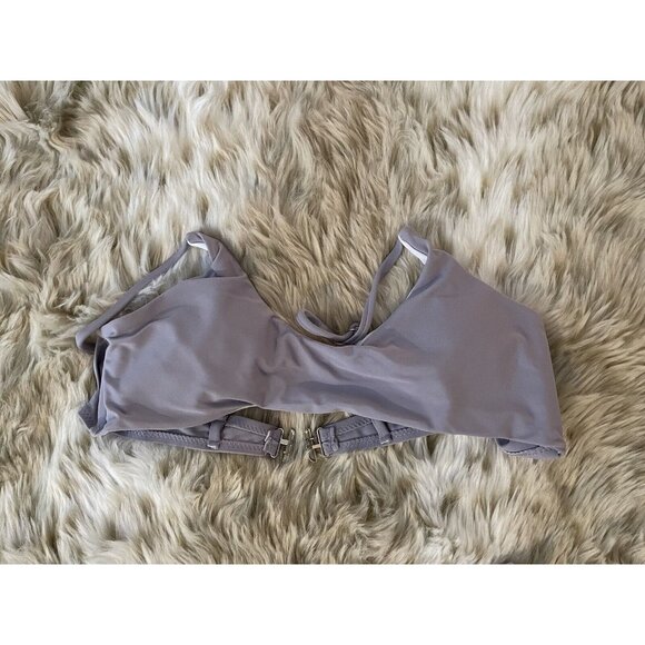 Unbranded Other - NWOT Stylish Gray Adjustable Strap Bikini Top With Back Clasp Size Large